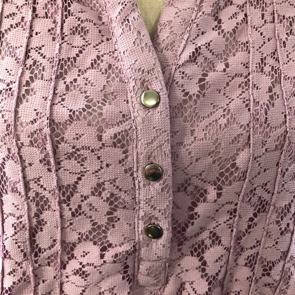 🎄 Lily Morgan pink lace top SZ  M - Picture 3 of 9